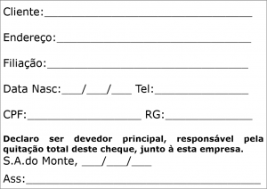 CARIMBO CHEQUE TERCEIROS