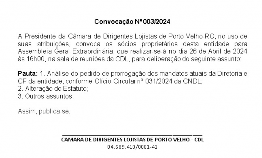Convocação
