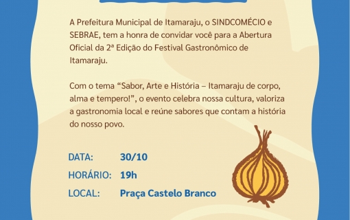 Vem ai o 2º Festival Gastronômico de Itamaraju