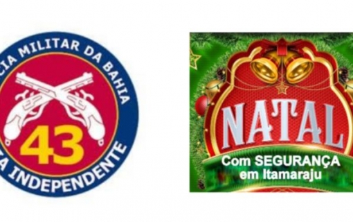 Policia Militar promovendo a segurança dos clientes e empreendedores de Itamaraju na Semana do Natal