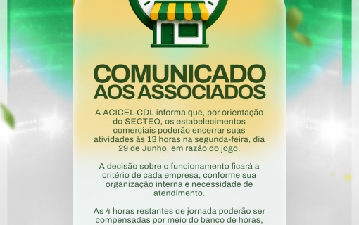 COMUNICADO AOS ASSOCIADOS