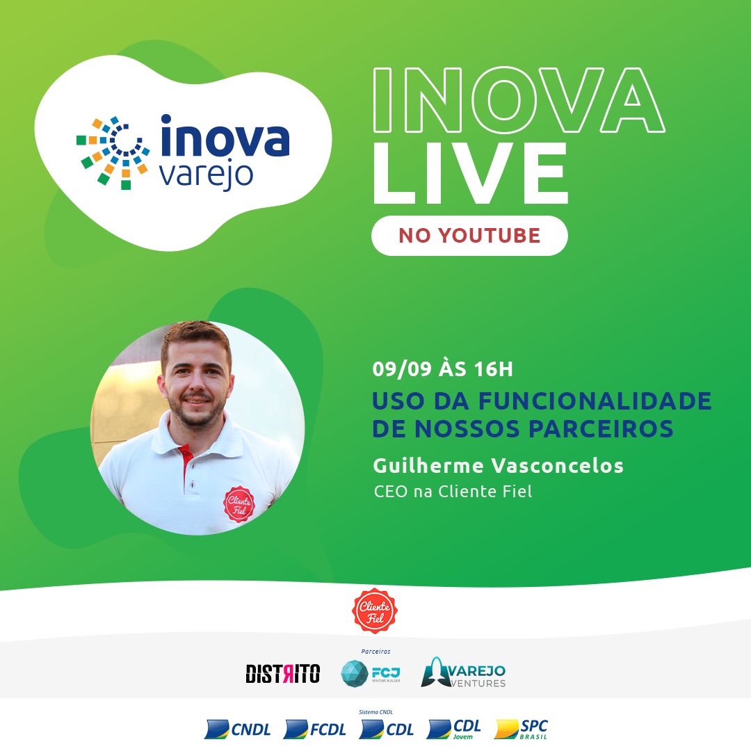 Inova Varejo realiza live sobre fidelização de clientes e boas práticas de delivery