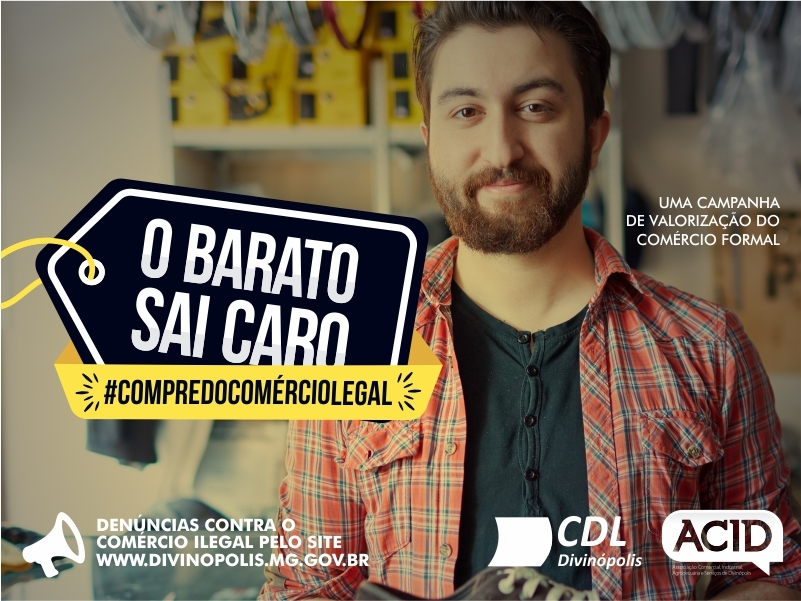 CDL Divinópolis lança campanha de valorização do comércio local