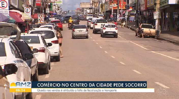Comércio no centro da cidade pede socorro