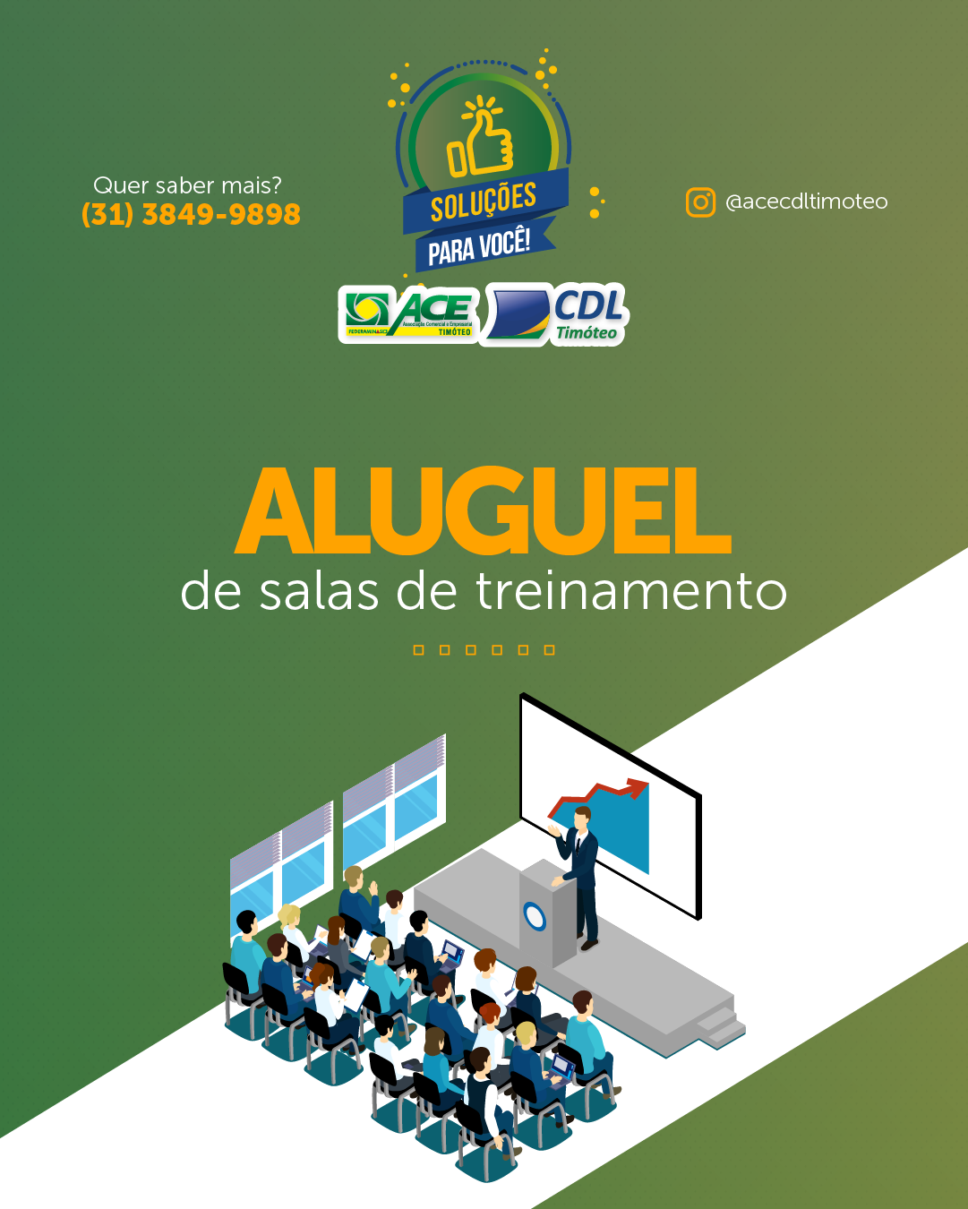 Aluguel de sala para treinamentos e reuniões