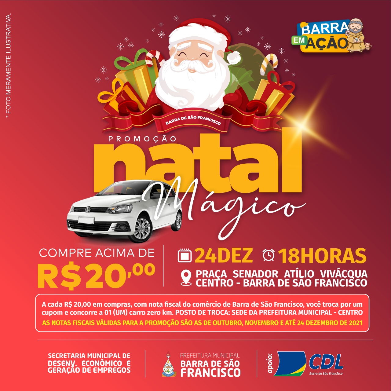 NATAL MÁGICO 2021 – CDL BSF E PREFEITURA MUNICIPAL – 01/10 A 24/12