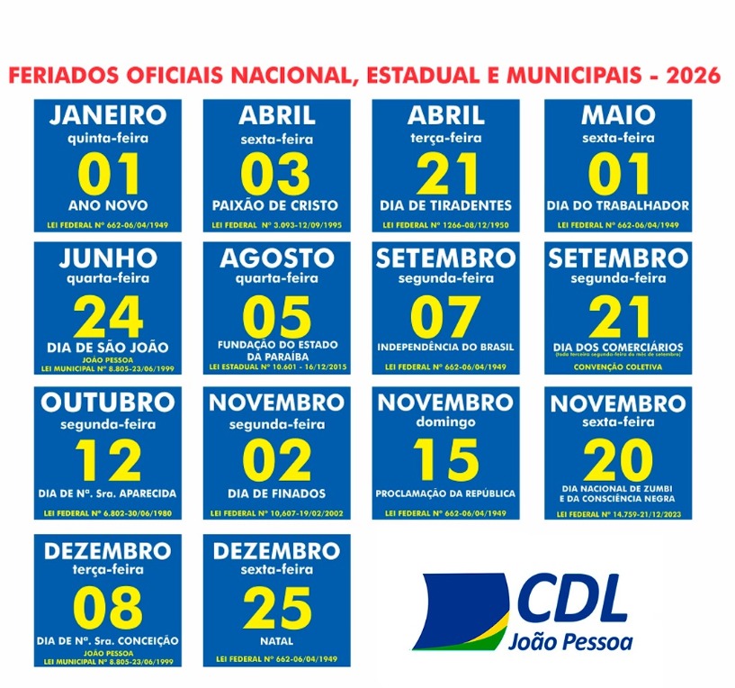 Feriados Oficiais