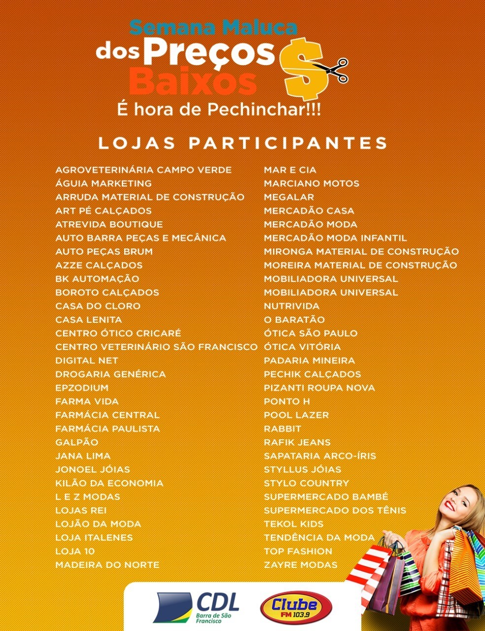 SEMANA MALUCA 2019 – LOJAS CREDENCIADAS