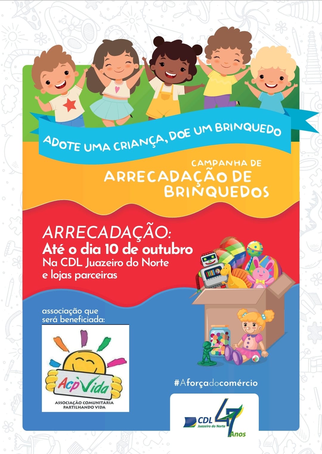 CDL JUAZEIRO DO NORTE LANÇA CAMPANHA PARA ARRECADAR BRINQUEDOS PARA CRIANÇAS CARENTES