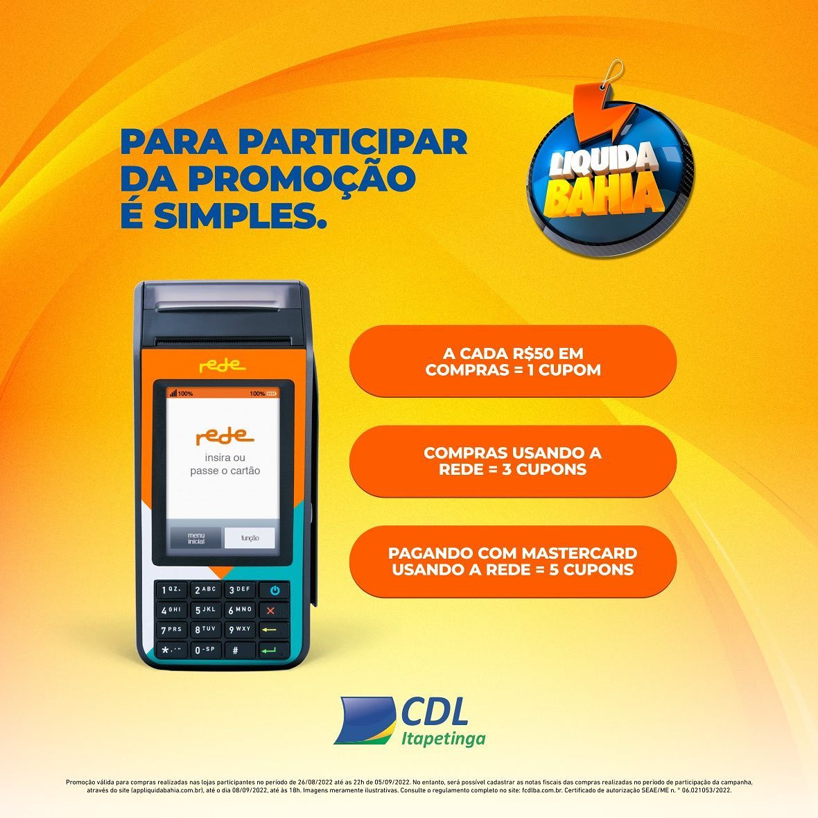 Chegou a LIQUIDA BAHIA 2022. Compre nas lojas participantes e concorra a prêmios