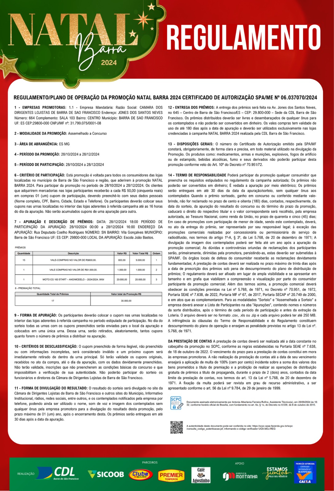 NATAL BARRA 2024 – REGULAMENTO