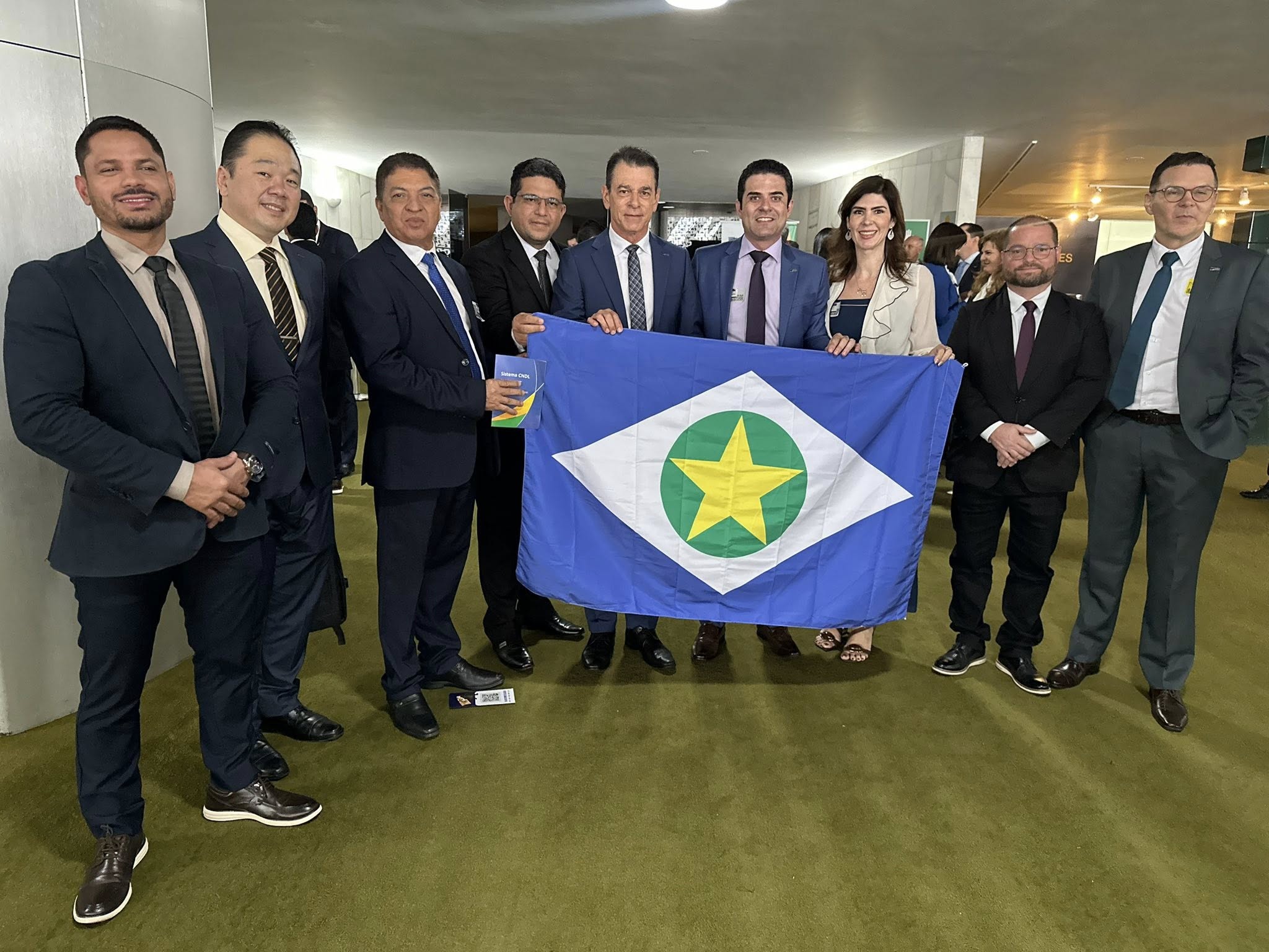 Diretores da FCDL-MT participam de homenagem aos 65 anos da CNDL e da inauguração da nova sede da entidade, em Brasília