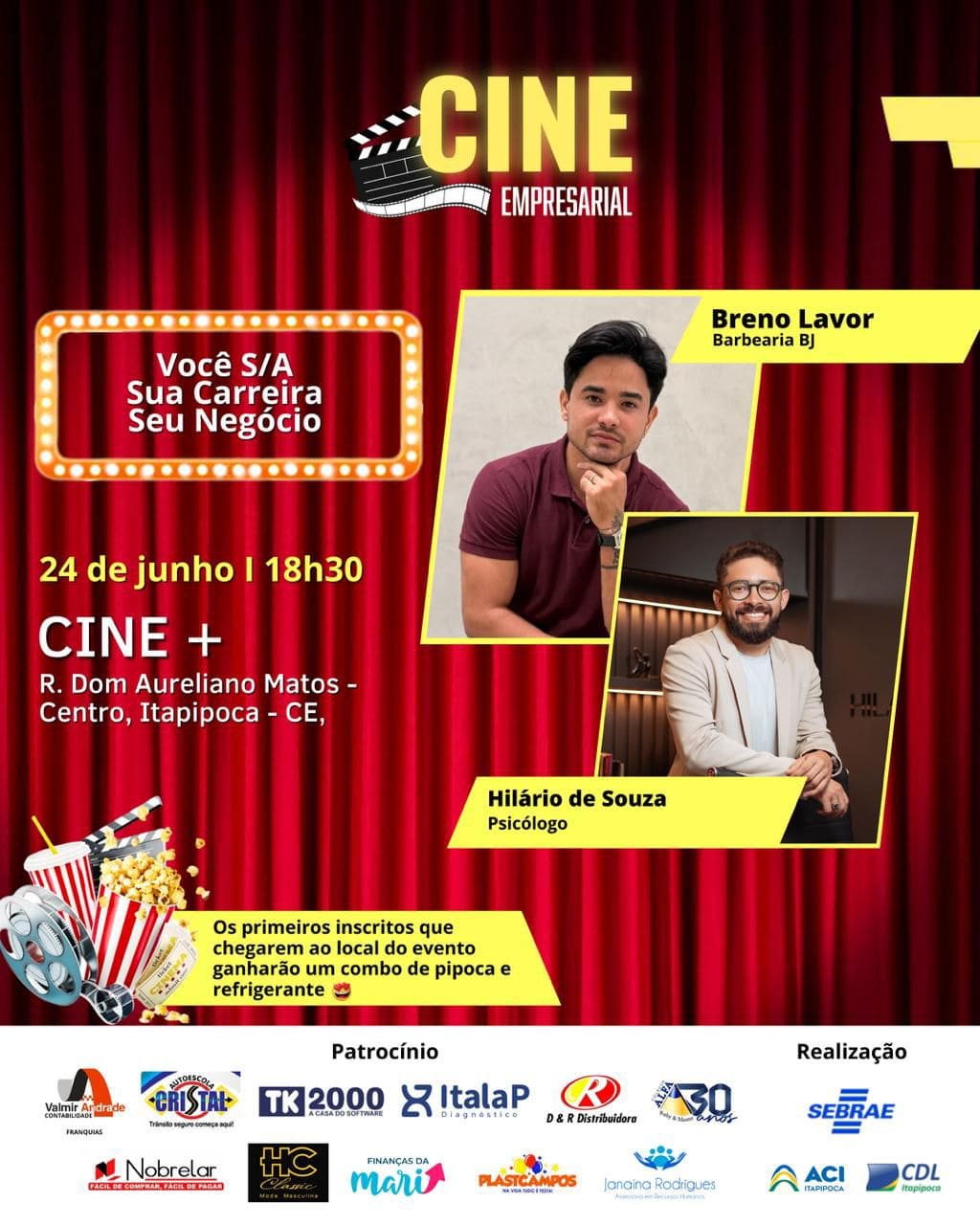 Cine Empresarial 2025 – Sessão 4 – Com Breno Lavor e Hilário de Souza
