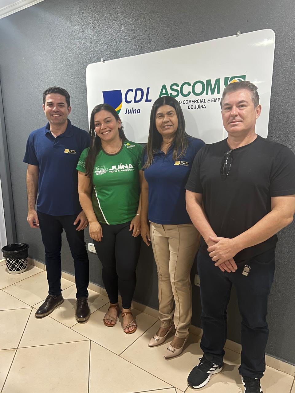 Diretoria da CDL Juína recebe presidente da FCDL-MT em reunião de planejamento