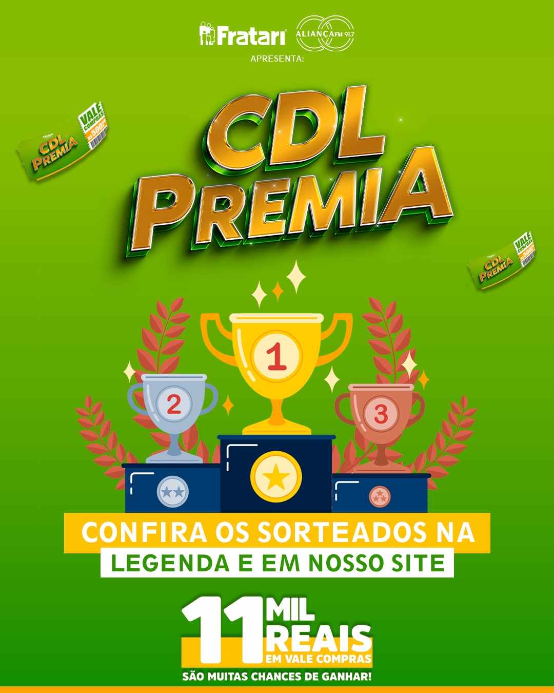CDL Premia movimenta o comércio e distribui mais de R$ 16 mil em prêmios