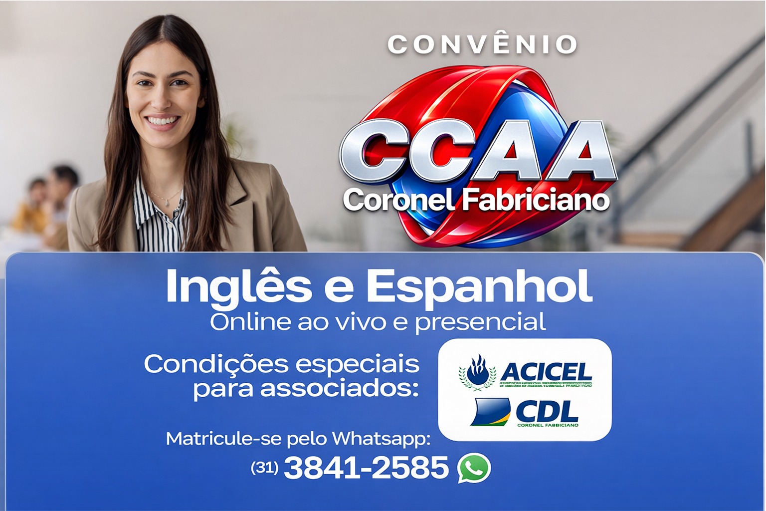 ACICEL-CDL firma convênio com o CCAA e amplia benefícios para associados